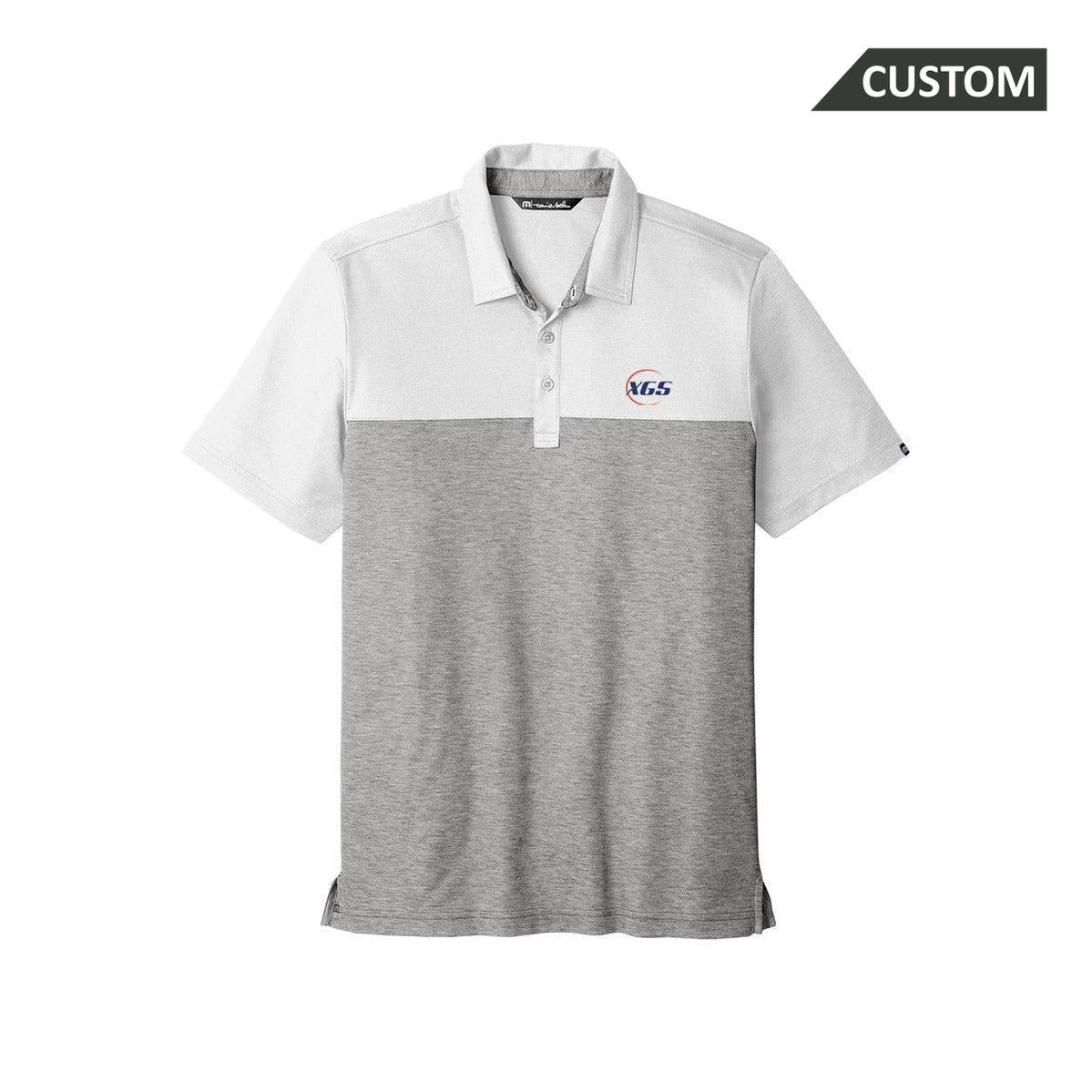 XGS Oceanside Blocked Polo - White/ Quiet Shade Grey Heather