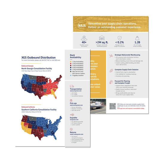 XGS Streamline Your Supply Chain Operations Sales Collateral sheets (Pack of 25)