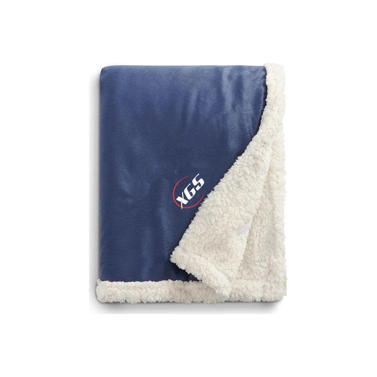 XGS Navy Sherpa Blanket